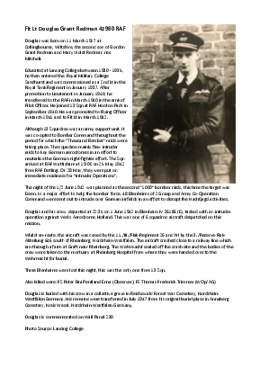 A preview of a PDF biography for Redman, Douglas Grant